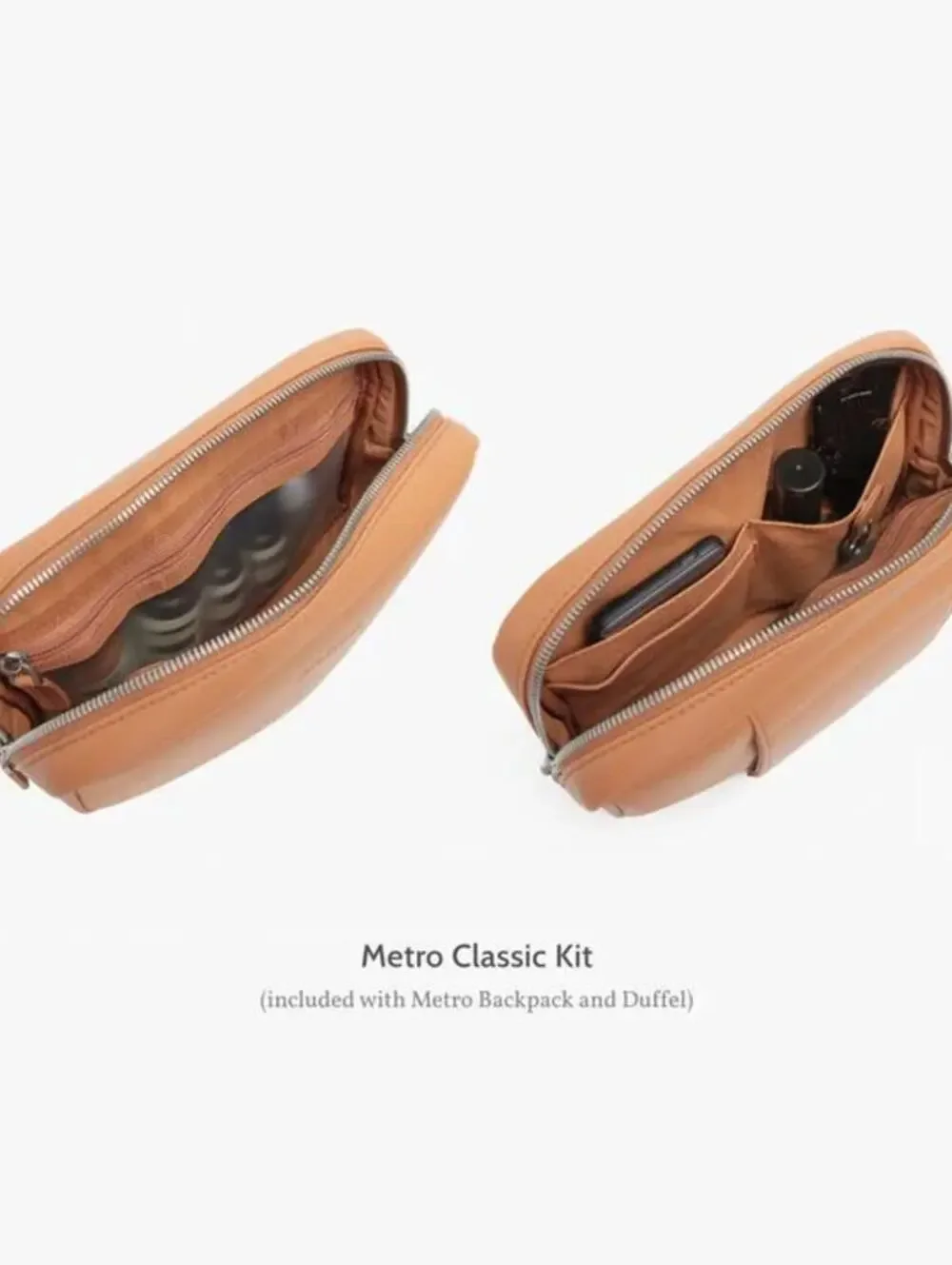 Monos Metro Backpack Saddle Tan Vegan Leather Laptop Travel Commuter Bag